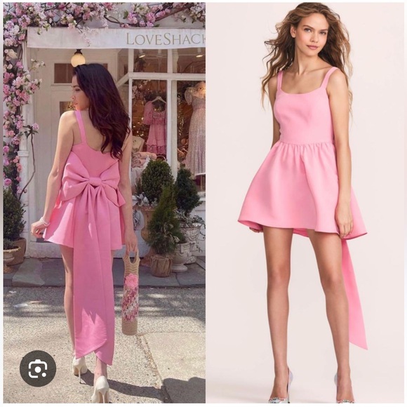 Loveshackfancy Pink Bow Spin Dress - Picture 3 of 7